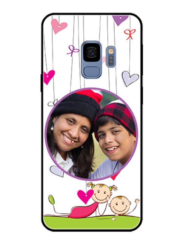 Custom Galaxy S9 Photo Printing on Glass Case  - Cute Kids Phone Case Design