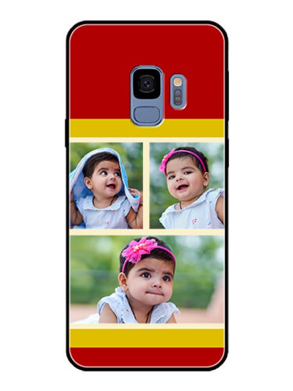Custom Galaxy S9 Custom Glass Mobile Case  - Multiple Pic Upload Design