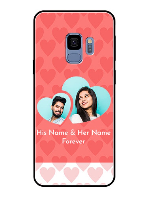 Custom Galaxy S9 Personalized Glass Phone Case  - Couple Pic Upload Design