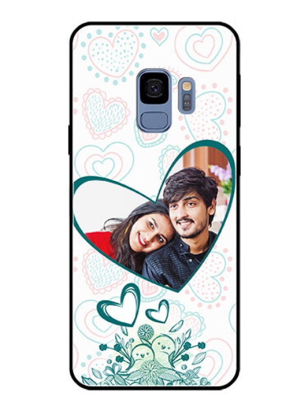 Custom Galaxy S9 Photo Printing on Glass Case  - Premium Couple Design
