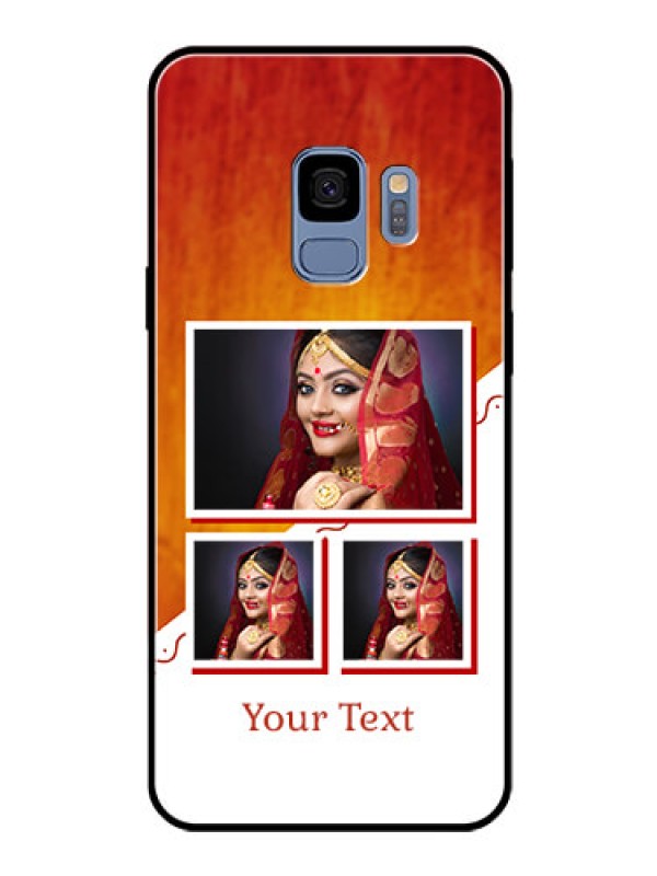 Custom Galaxy S9 Custom Glass Phone Case  - Wedding Memories Design  