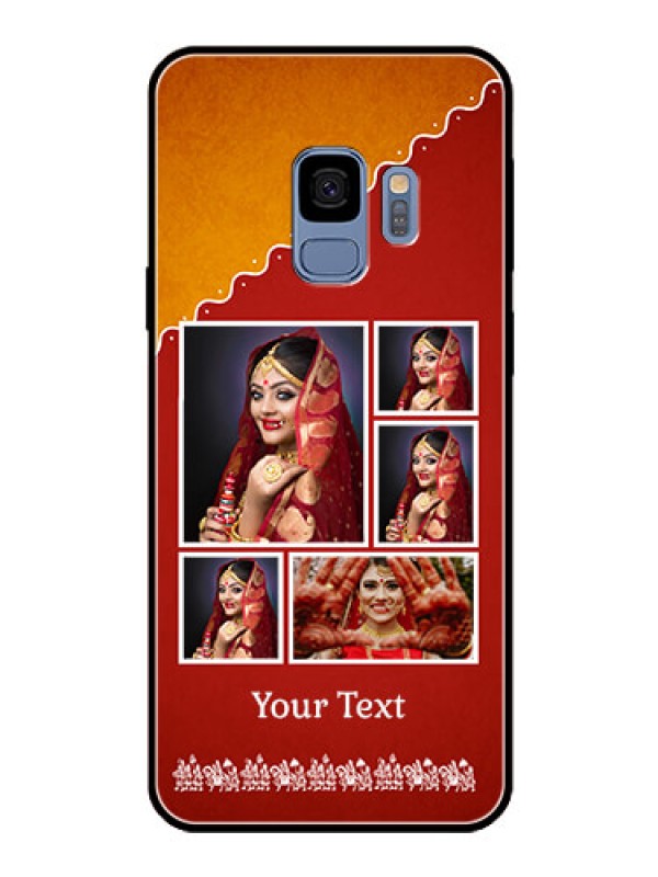 Custom Galaxy S9 Personalized Glass Phone Case  - Wedding Pic Upload Design