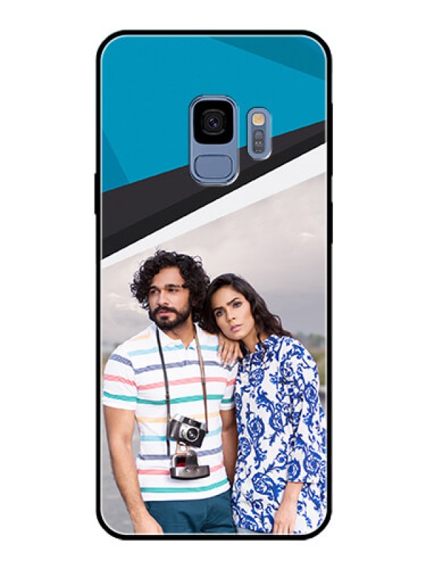 Custom Galaxy S9 Photo Printing on Glass Case  - Simple Pattern Photo Upload Design