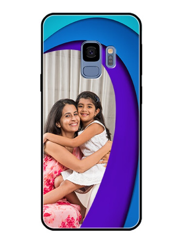 Custom Galaxy S9 Photo Printing on Glass Case  - Simple Pattern Design