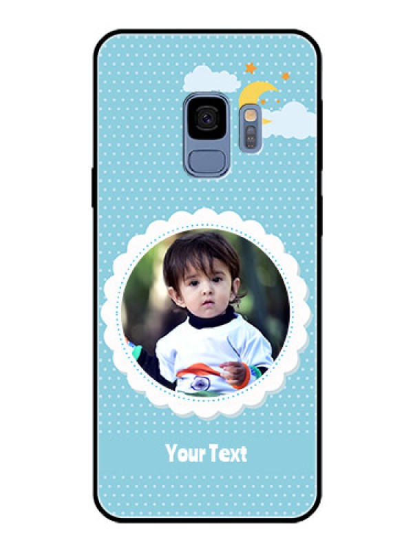 Custom Galaxy S9 Personalised Glass Phone Case  - Violet Pattern Design