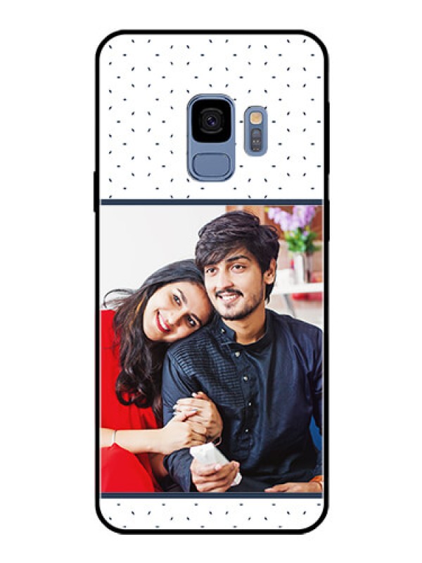 Custom Galaxy S9 Personalized Glass Phone Case  - Premium Dot Design