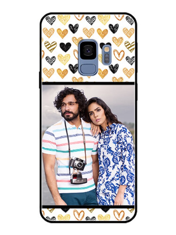 Custom Galaxy S9 Photo Printing on Glass Case  - Love Symbol Design