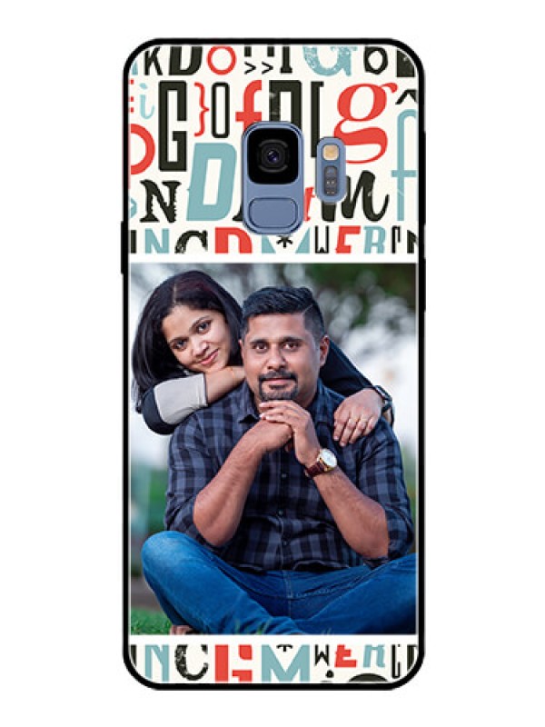 Custom Galaxy S9 Personalized Glass Phone Case  - Alphabet Design
