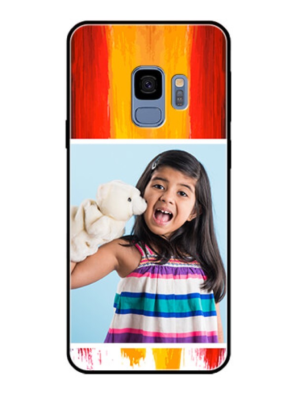 Custom Galaxy S9 Personalized Glass Phone Case  - Multi Color Design