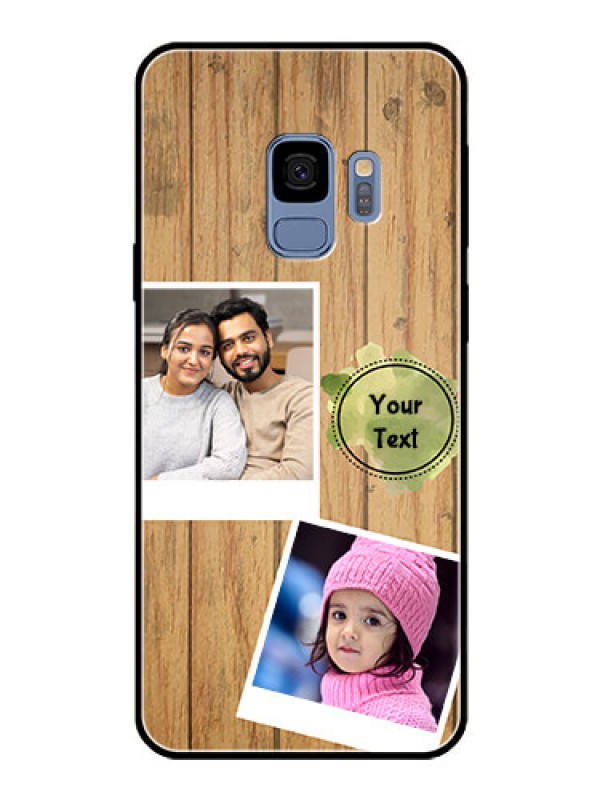 Custom Galaxy S9 Custom Glass Phone Case  - Wooden Texture Design