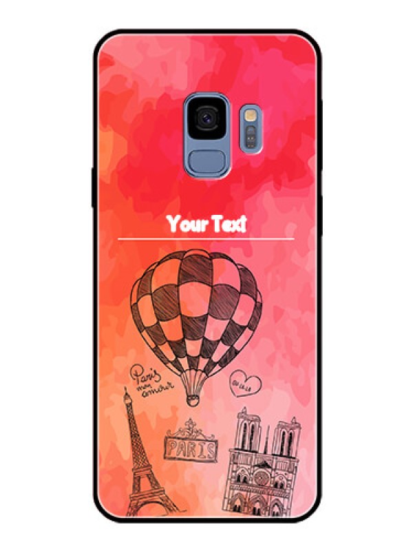 Custom Galaxy S9 Custom Glass Phone Case  - Paris Theme Design