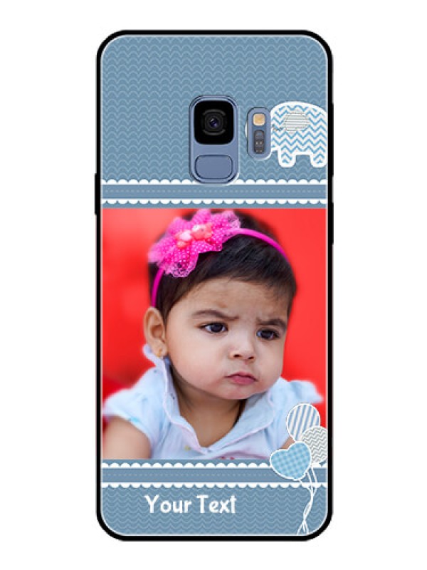 Custom Galaxy S9 Photo Printing on Glass Case  - with Kids Pattern Design