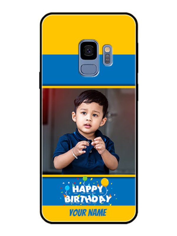 Custom Galaxy S9 Custom Glass Mobile Case  - Birthday Wishes Design
