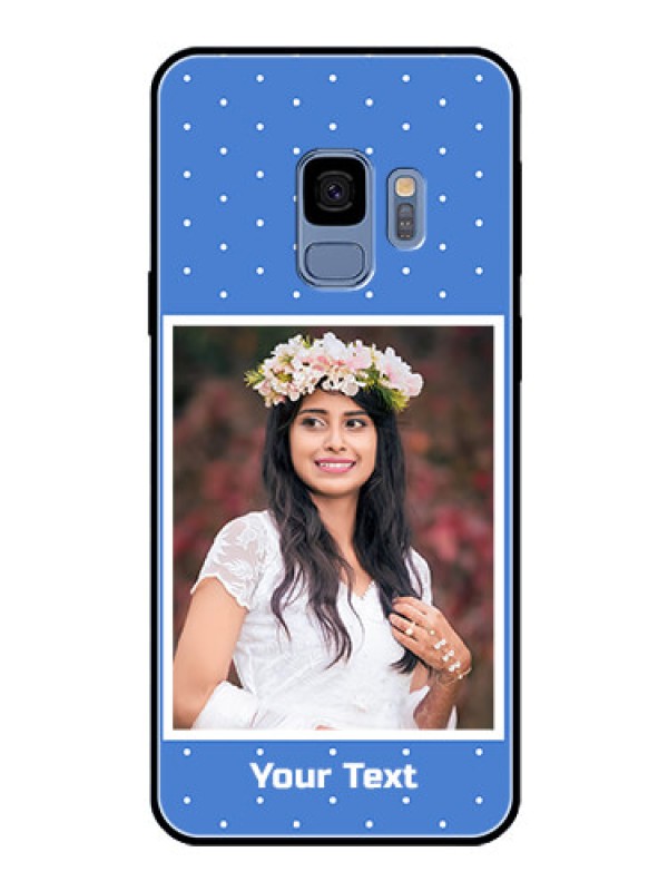Custom Galaxy S9 Photo Printing on Glass Case  - Polka dots design