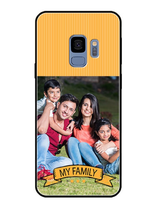 Custom Galaxy S9 Custom Glass Phone Case  - My Family Design