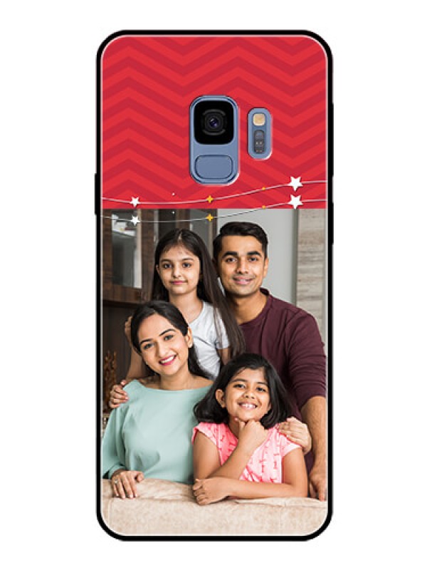 Custom Galaxy S9 Personalized Glass Phone Case  - Happy Family Design