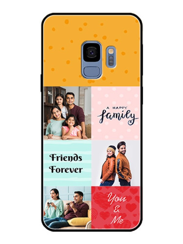 Custom Galaxy S9 Personalized Glass Phone Case  - Images with Quotes Design