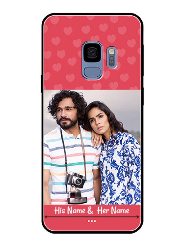 Custom Galaxy S9 Photo Printing on Glass Case  - Simple Love Design