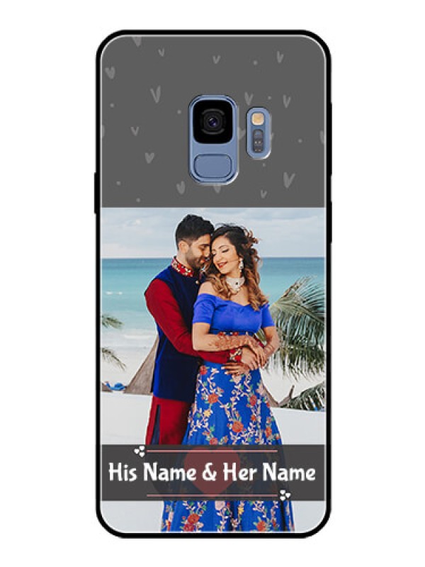 Custom Galaxy S9 Custom Glass Mobile Case  - Buy Love Design with Photo Online