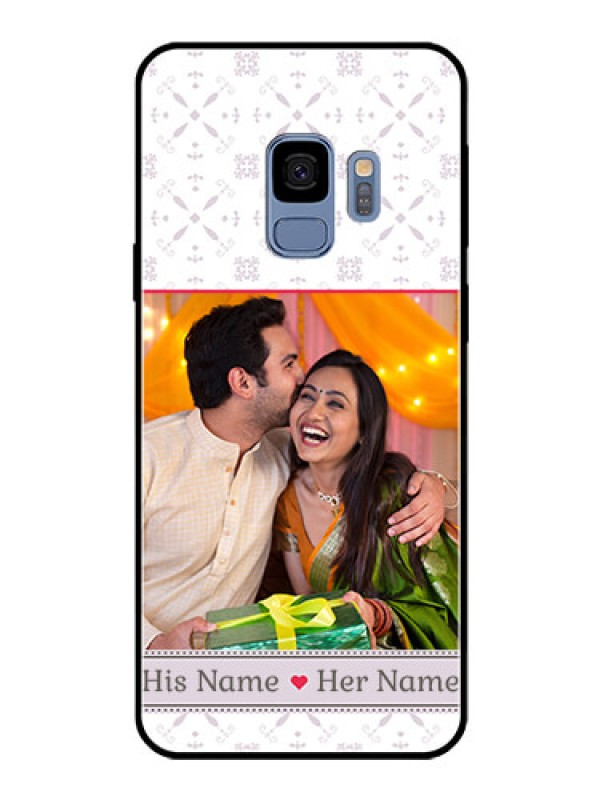 Custom Galaxy S9 Custom Glass Mobile Case  - with Photo and Ethnic Design