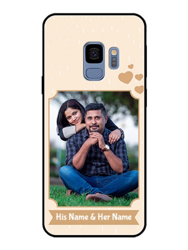 Custom Galaxy S9 Custom Glass Phone Case  - with confetti love design 
