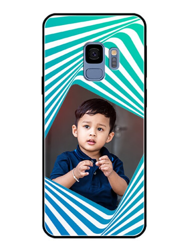 Custom Galaxy S9 Personalized Glass Phone Case  - Abstract Spiral Design