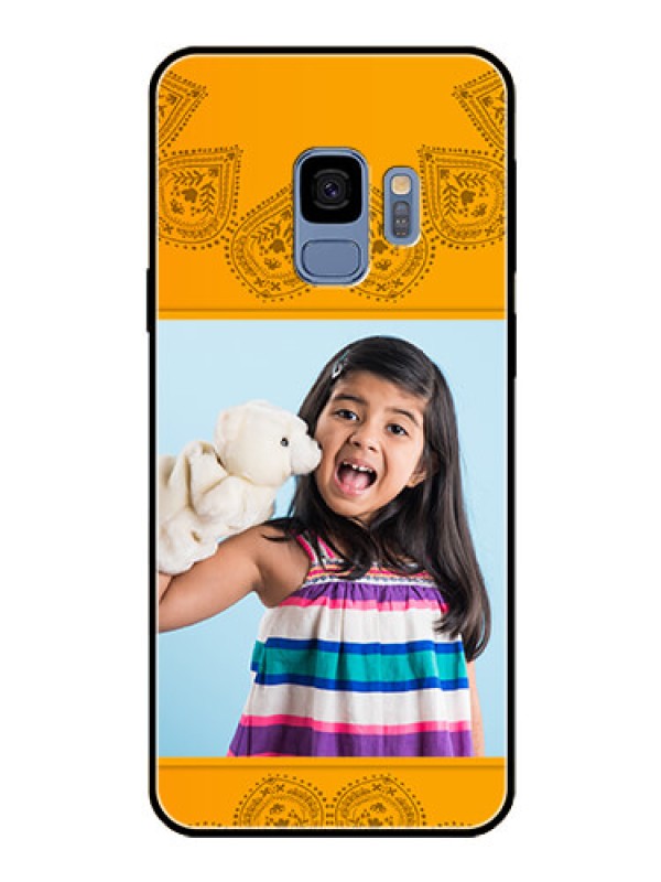 Custom Galaxy S9 Personalized Glass Phone Case  - Photo Wedding Design 