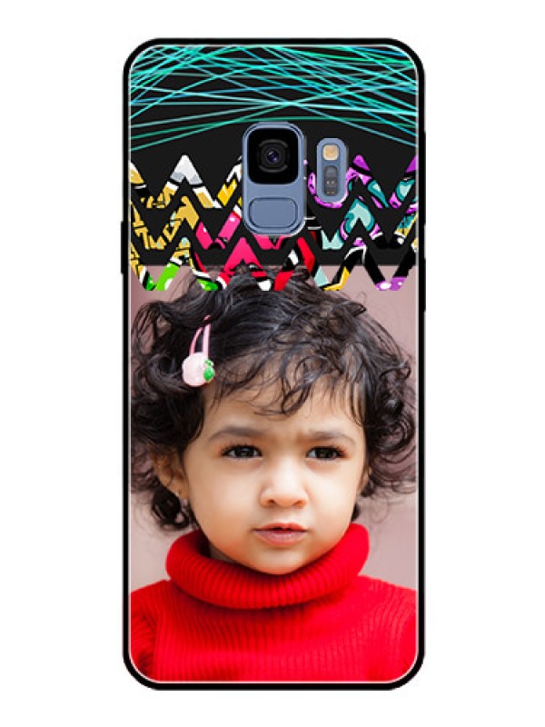 Custom Galaxy S9 Personalized Glass Phone Case  - Neon Abstract Design