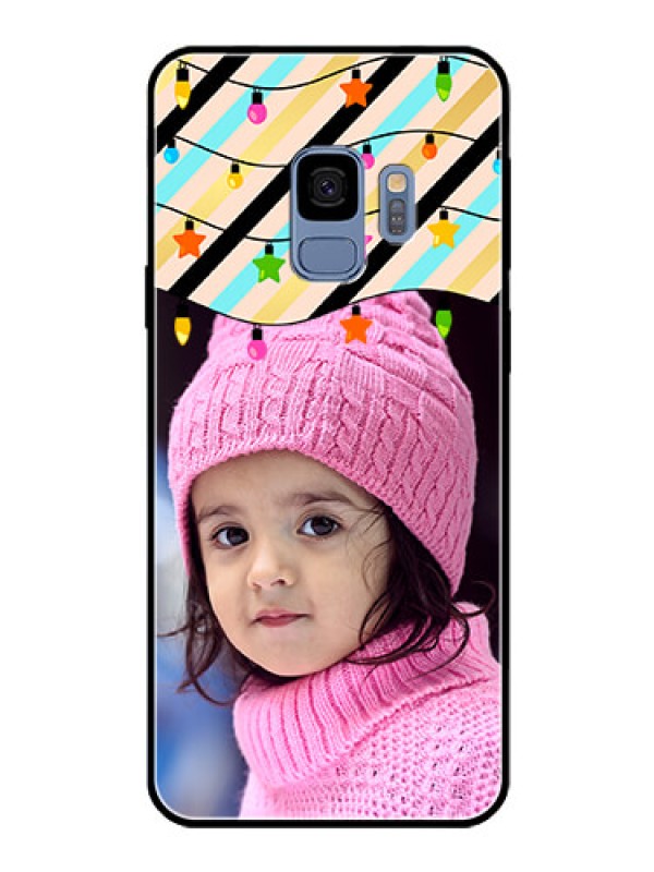 Custom Galaxy S9 Custom Glass Mobile Case  - Lights Hanging Design