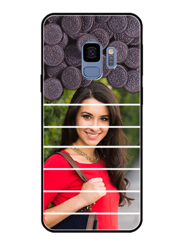 Custom Galaxy S9 Custom Glass Phone Case  - with Oreo Biscuit Design