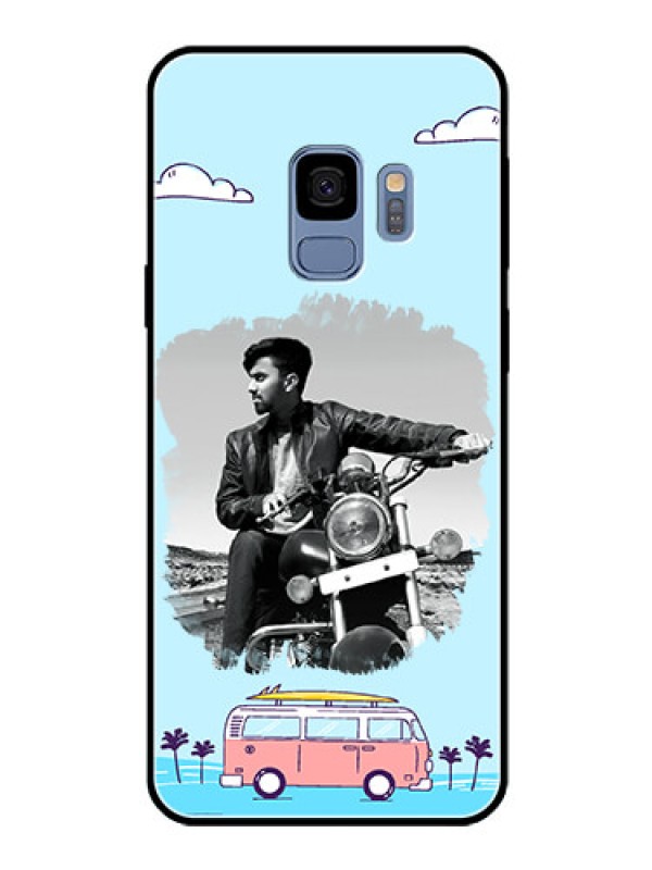 Custom Galaxy S9 Photo Printing on Glass Case  - Travel & Adventure Design
