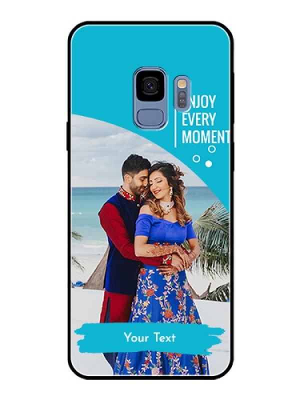 Custom Galaxy S9 Custom Glass Mobile Case  - Happy Moment Design