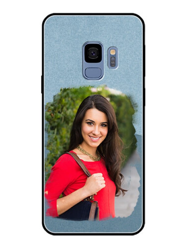 Custom Galaxy S9 Custom Glass Mobile Case  - Grunge Line Art Design