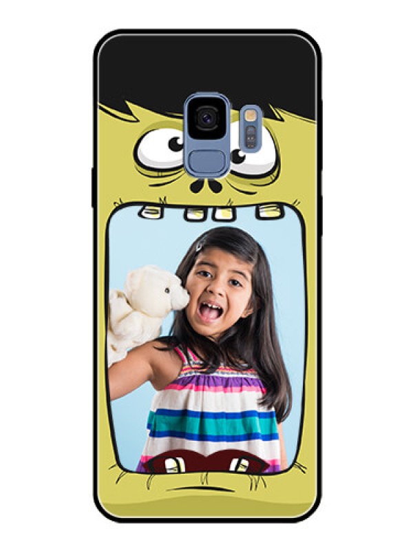 Custom Galaxy S9 Personalized Glass Phone Case  - Cartoon monster back case Design