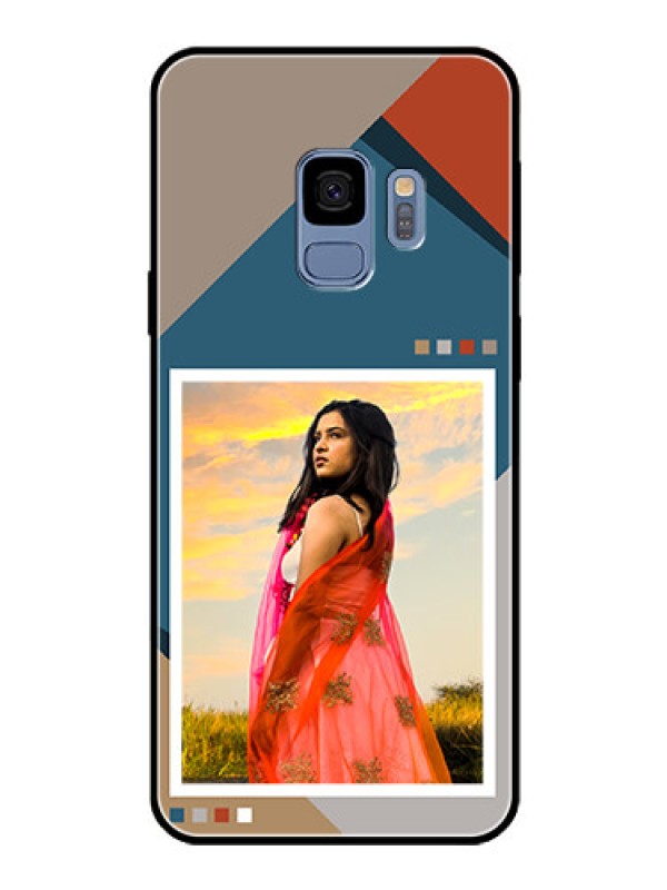 Custom Galaxy S9 Personalized Glass Phone Case - Retro color pallet Design