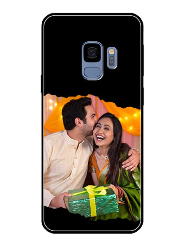 Custom Galaxy S9 Custom Glass Phone Case - Tear-off Design