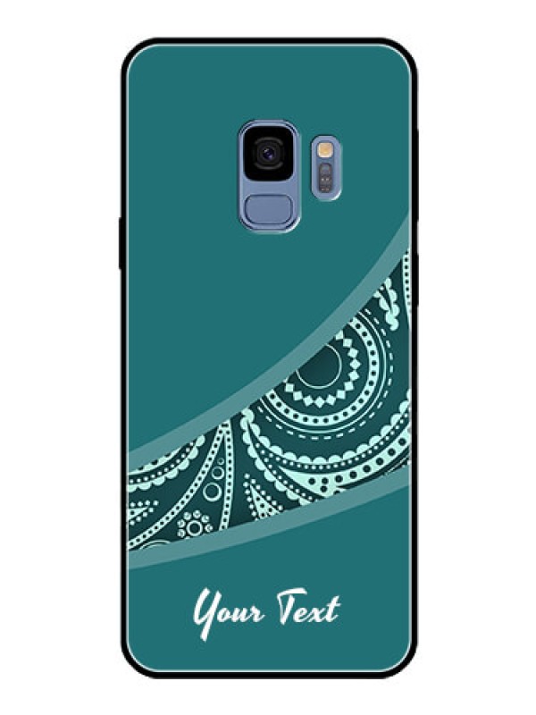 Custom Galaxy S9 Photo Printing on Glass Case - semi visible floral Design