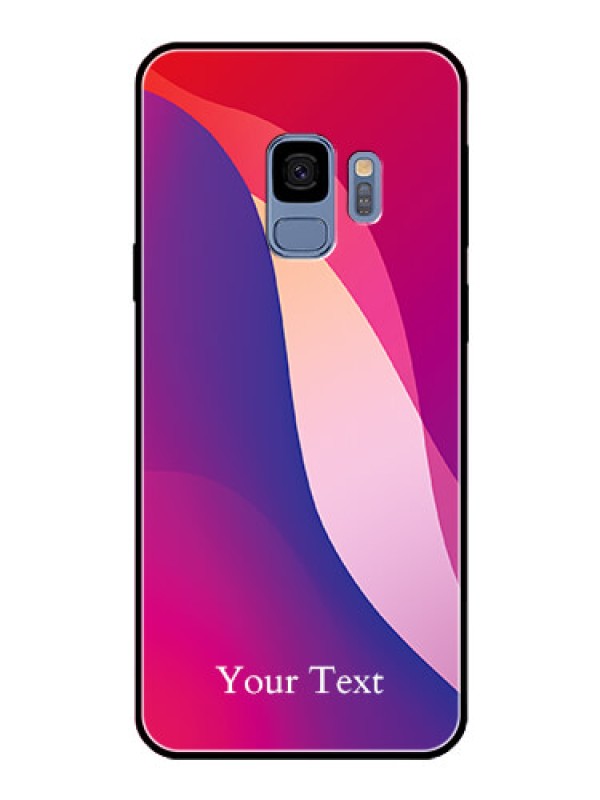 Custom Galaxy S9 Personalized Glass Phone Case - Digital abstract Overlap Design