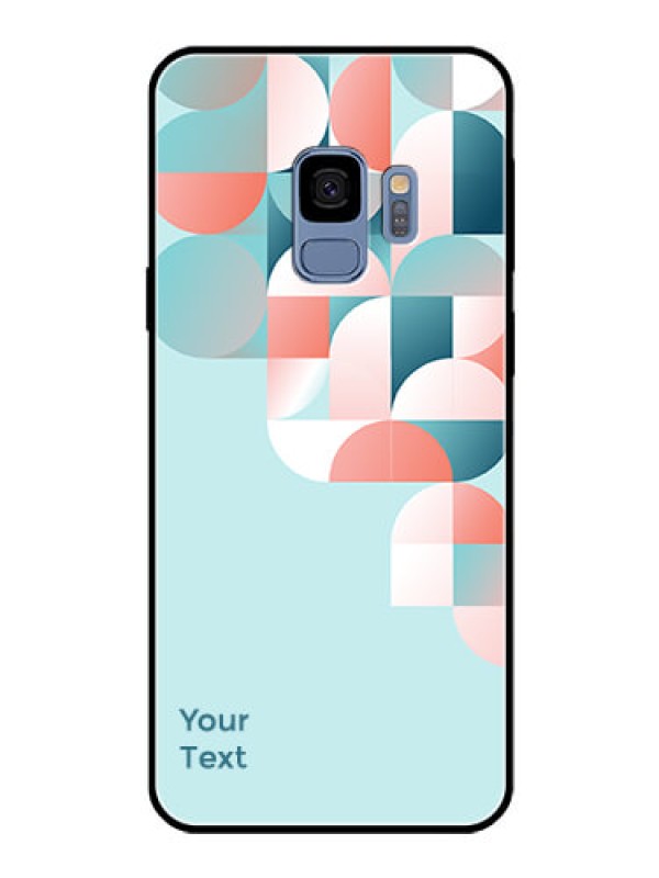 Custom Galaxy S9 Custom Glass Phone Case - Stylish Semi-circle Pattern Design