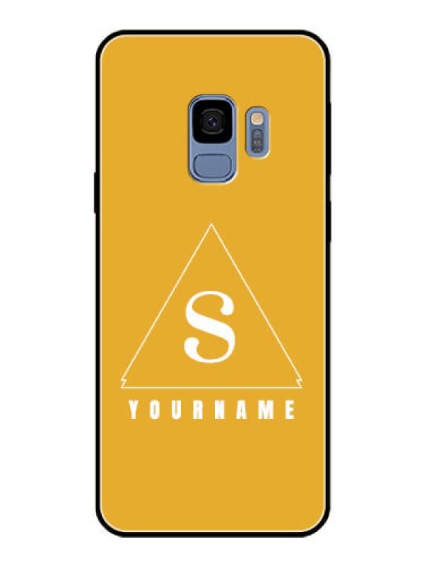 Custom Galaxy S9 Personalized Glass Phone Case - simple triangle Design