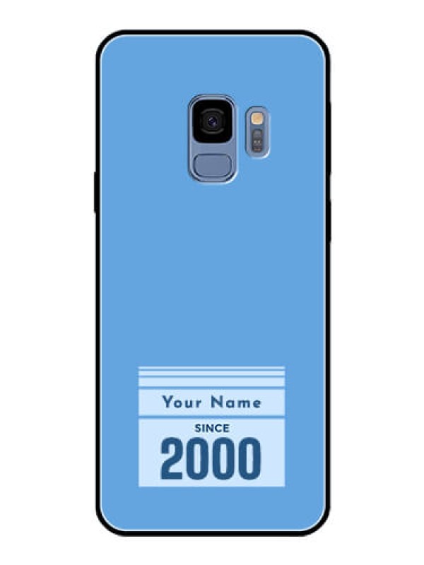 Custom Galaxy S9 Custom Glass Mobile Case - Custom Year of birth Design
