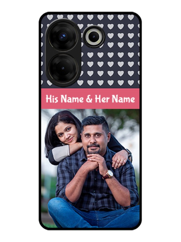 Custom Tecno Camon 20 Pro Custom Glass Phone Case - Love Symbols Design