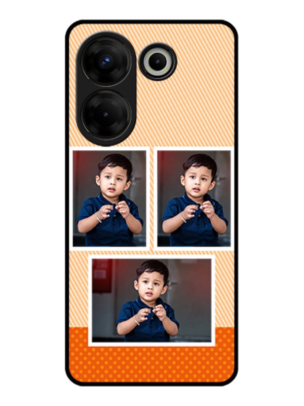Custom Tecno Camon 20 Pro Custom Glass Phone Case - Bulk Photos Upload Design