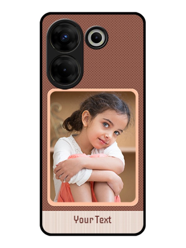 Custom Tecno Camon 20 Pro Custom Glass Phone Case - Simple Pic Upload Design