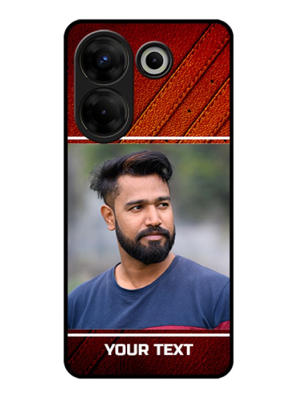 Custom Tecno Camon 20 Pro Custom Glass Phone Case - Leather Phone Case Design