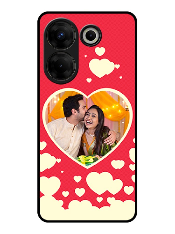 Custom Tecno Camon 20 Pro Custom Glass Phone Case - Love Symbols Phone Cover Design