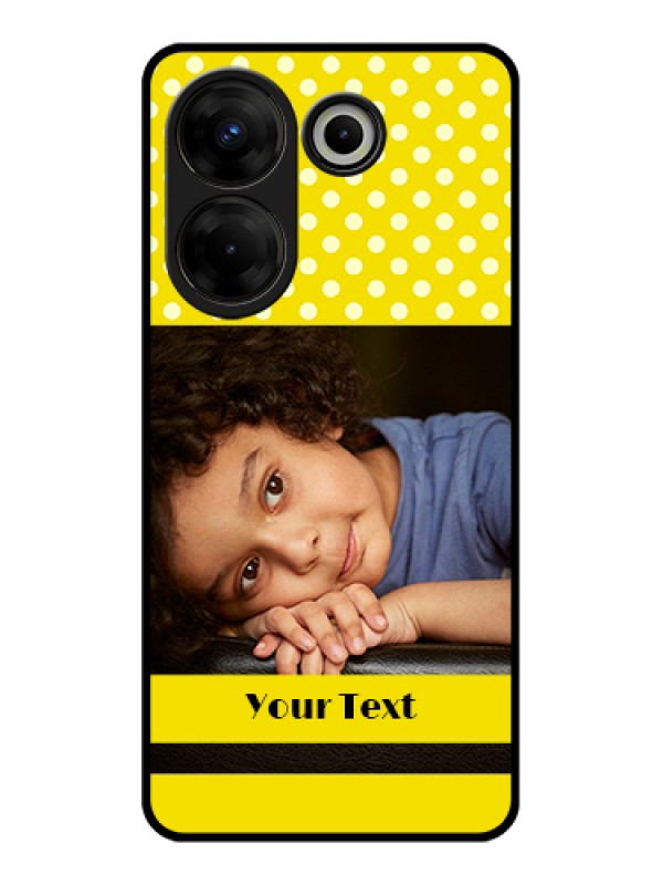 Custom Tecno Camon 20 Pro Custom Glass Phone Case - Bright Yellow Case Design