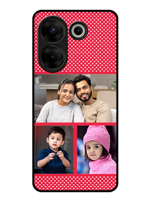 Custom Tecno Camon 20 Pro Custom Glass Phone Case - Bulk Photo Upload Design