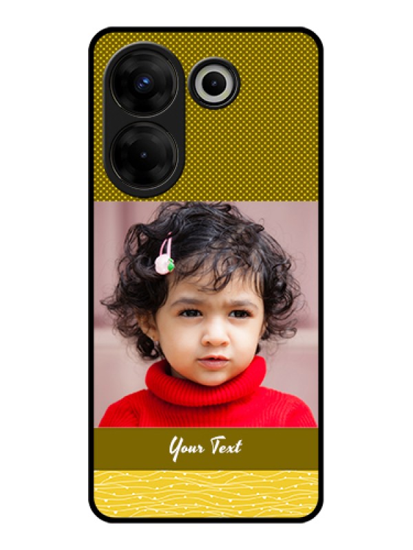 Custom Tecno Camon 20 Pro Custom Glass Phone Case - Simple Green Color Design