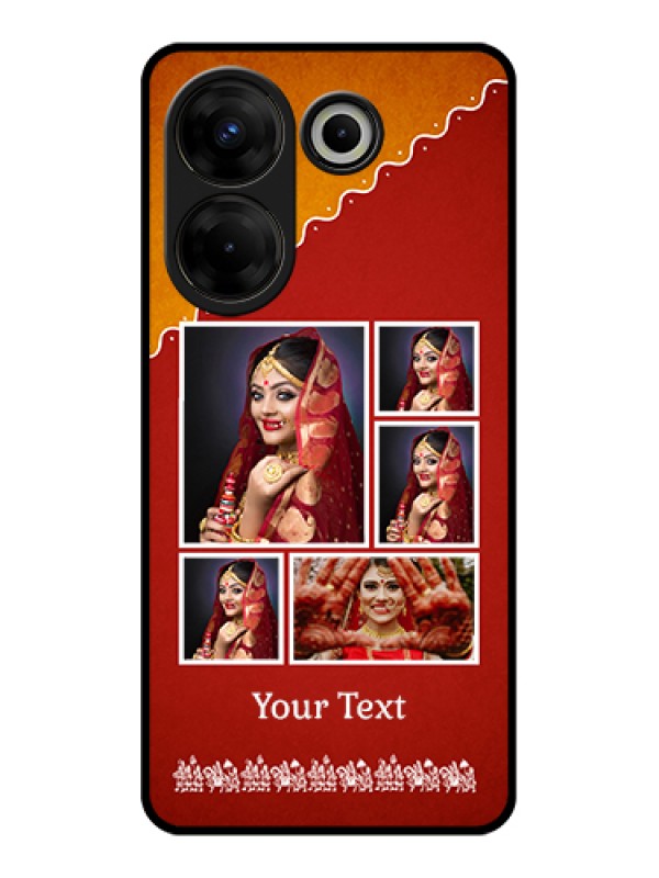 Custom Tecno Camon 20 Pro Custom Glass Phone Case - Wedding Pic Upload Design